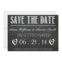 Chalkboard Save the Date Einladung
