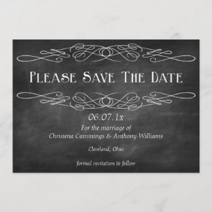 Chalkboard Save the Date Einladung (2)