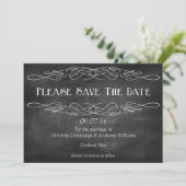 Chalkboard Save the Date Einladung (2) (Stehend Vorderseite)