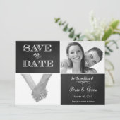 Chalkboard Save the Date Foto Ankündigung 12x18 (Stehend Vorderseite)