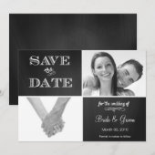 Chalkboard Save the Date Foto Ankündigung 12x18 (Vorne/Hinten)