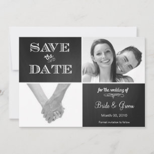 Chalkboard Save the Date Foto Ankündigung 12x18