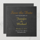 Chalkboard Save the Date Hochzeitshandschrift (Vorne/Hinten)