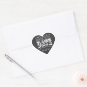 Chalkboard Save the Date Hochzeitsticker Herz-Aufkleber (Umschlag)