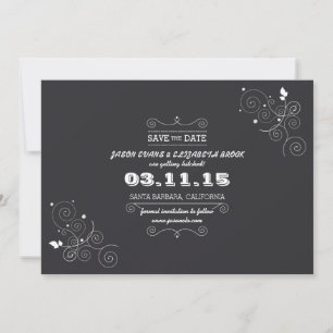 Chalkboard Save the Date Postkarte