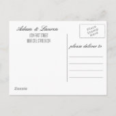 Chalkboard Save the Date Postkarte (Rückseite)