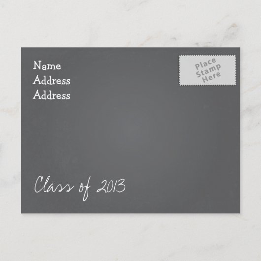 Chalkboard Save the Date Postkarte (Rückseite)