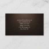 Chalkboard Schlicht Sepia Brown Klassische Handsch Visitenkarte (Rückseite)