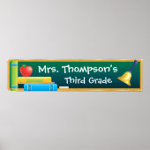 Chalkboard School Banner Poster (Vorne)