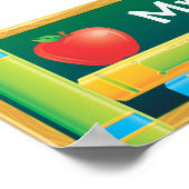 Chalkboard School Banner Poster (Ecke)