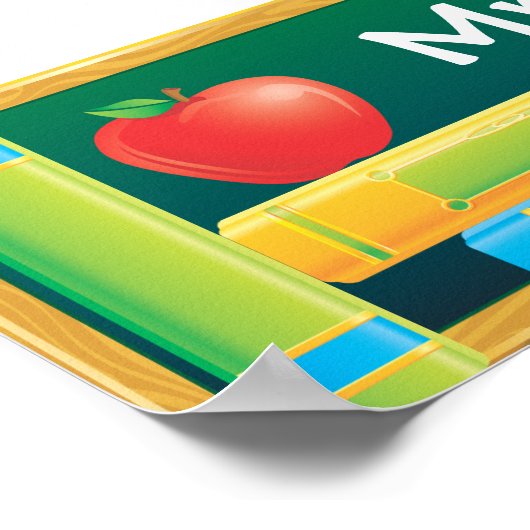 Chalkboard School Banner Poster (Ecke)