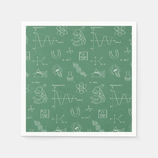 Chalkboard Science Pattern Geburtstagsparty Suppli Serviette (Vorderseite)