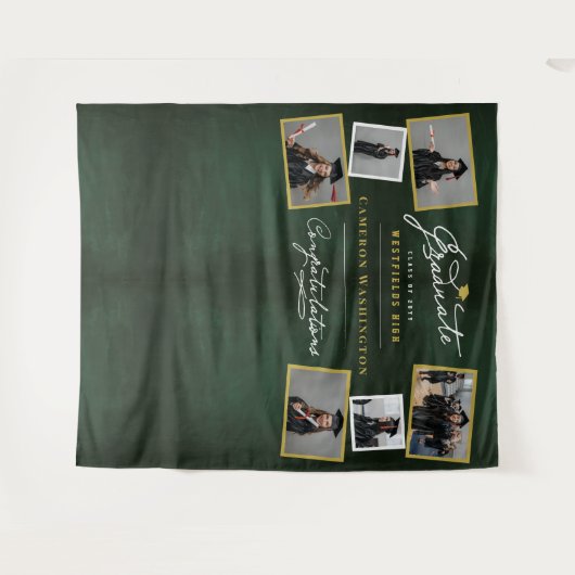 Chalkboard Script Abschluss 6 Foto Hintergrund Wandteppich (Vorderseite (Horizontal))