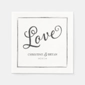 Chalkboard Script Napkin Serviette (Vorderseite)