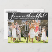 Chalkboard Script Wedding Danke Postcard Postkarte (Vorne/Hinten)