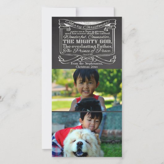 Chalkboard Scripting Christlich Weihnachten 2 Pic (Vorderseite)