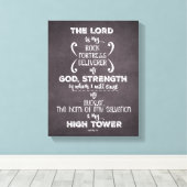 Chalkboard Scripting Psalms Verse Leinwanddruck (Insitu (Holzboden))