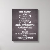 Chalkboard Scripting Psalms Verse Leinwanddruck (Vorderseite)