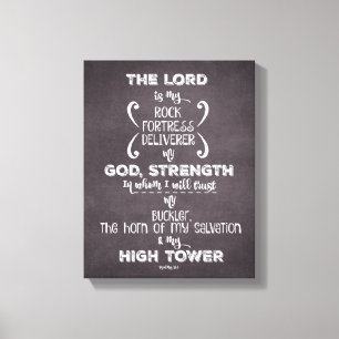 Chalkboard Scripting Psalms Verse Leinwanddruck