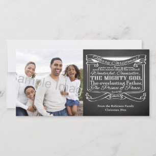 Chalkboard Scripture Christmas Feiertagskarte