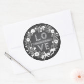 Chalkboard Seashells LIEBE Sticker (Umschlag)