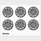 Chalkboard Seashells LIEBE Sticker (Blatt)