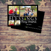 Chalkboard Segnung Weihnachtsfotokarte Feiertagskarte