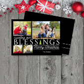 Chalkboard Segnung Weihnachtsfotokarte Feiertagskarte