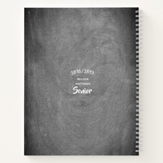 Chalkboard sieht Senior Class Year oder Ihren Text Notizblock (Rückseite)