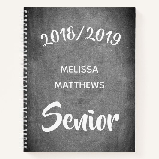 Chalkboard sieht Senior Class Year oder Ihren Text Notizblock (Vorderseite)
