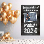 Chalkboard Sketch 2025 Foto Graduation Party Banner