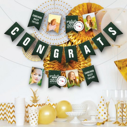 Chalkboard-Sketch-Klasse von 2025 Foto Grad Party Wimpelkette