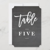 Chalkboard-Skript rustikale Tischnummer (Rückseite)
