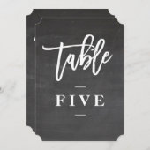 Chalkboard-Skript rustikale Tischnummer (Vorne/Hinten)