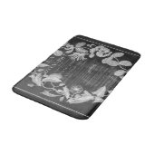 Chalkboard-Skripte: französische botanische Kunstf Badematte (Schrägansicht)