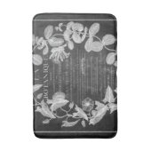 Chalkboard-Skripte: französische botanische Kunstf Badematte (Vorderseite Vertikal)