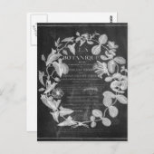 Chalkboard-Skripte: französische botanische Kunstf Postkarte (Vorne/Hinten)