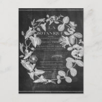 Chalkboard-Skripte: französische botanische Kunstf