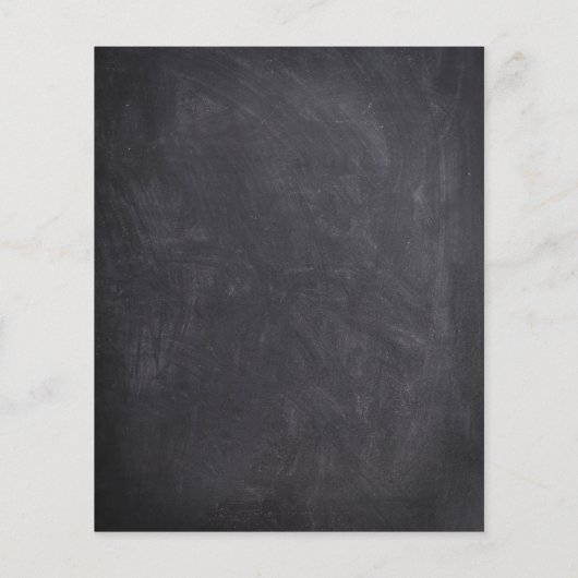 Chalkboard Skull Gothic Halloween Save the Date (Rückseite)