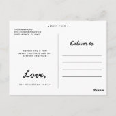 Chalkboard Snowflake Frohe Weihnachten Foto Postkarte (Rückseite)