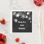 Chalkboard Snowflake Napkins Serviette (Beispiel)