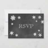 Chalkboard Snowflake UAWG RSVP Karte (Rückseite)