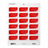 Chalkboard Snowflake Weihnachtsanschrift Adressaufkleber (Vorne)