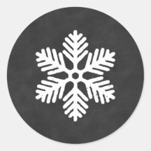 Chalkboard Snowflake Weihnachtsaufkleber