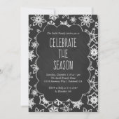 Chalkboard Snowflakes Einladung (Vorderseite)