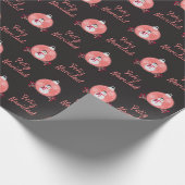 Chalkboard Snowman Feliz Navidad Geschenkpapier (Ecke)