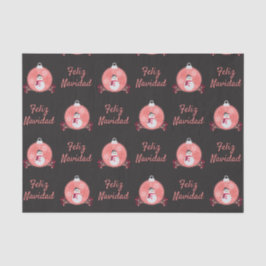 Chalkboard Snowman Feliz Navidad Seidenpapier