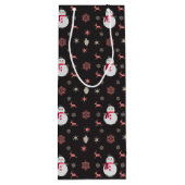 Chalkboard Snowman Navidad Geschenktüte Für Weinflaschen (Rückseite)