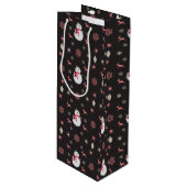 Chalkboard Snowman Navidad Geschenktüte Für Weinflaschen (Vorderseite Schrägansicht)