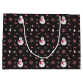 Chalkboard Snowman Navidad Große Geschenktüte (Rückseite)